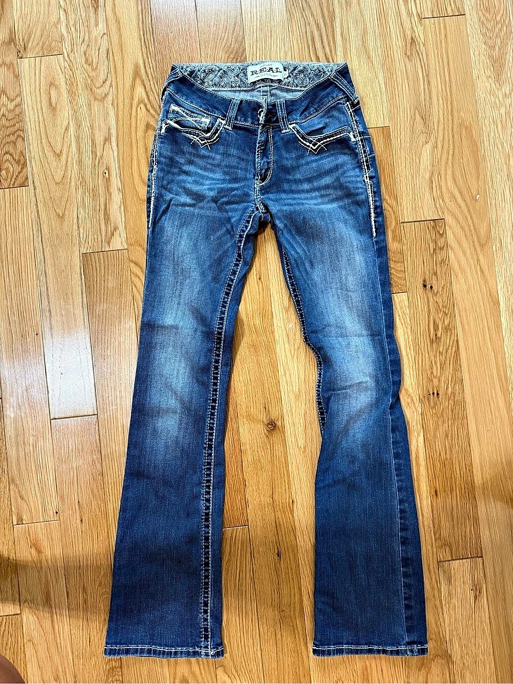 Ariat R.E.A.L Women's Boot Cut Jeans in Blue